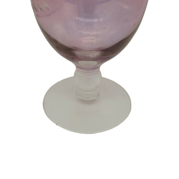 Vintage Amethyst Etched Flashed Glass Vase Light Purple Opalescent Sheen 10" VGC - Picture 7 of 7